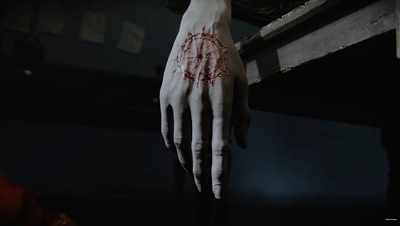Eine Hand mit einem Symbol