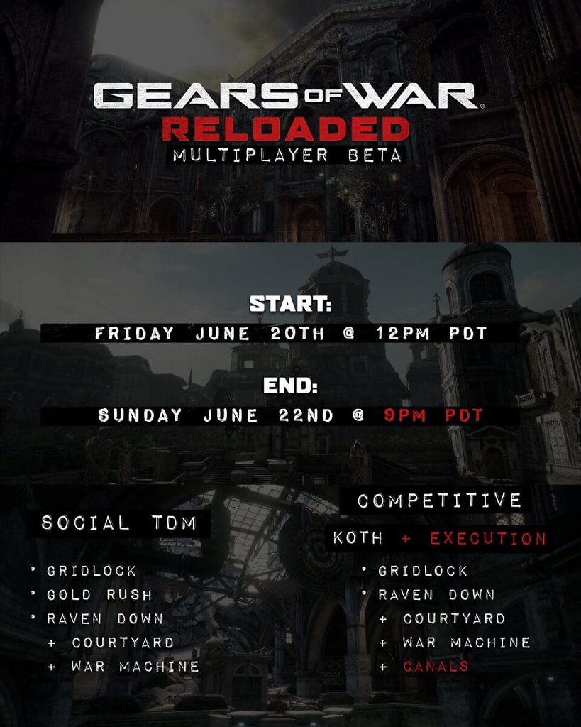 [20/06/2025] Roadmap für Gears of War: Reloaded Mehrspieler-Beta 2