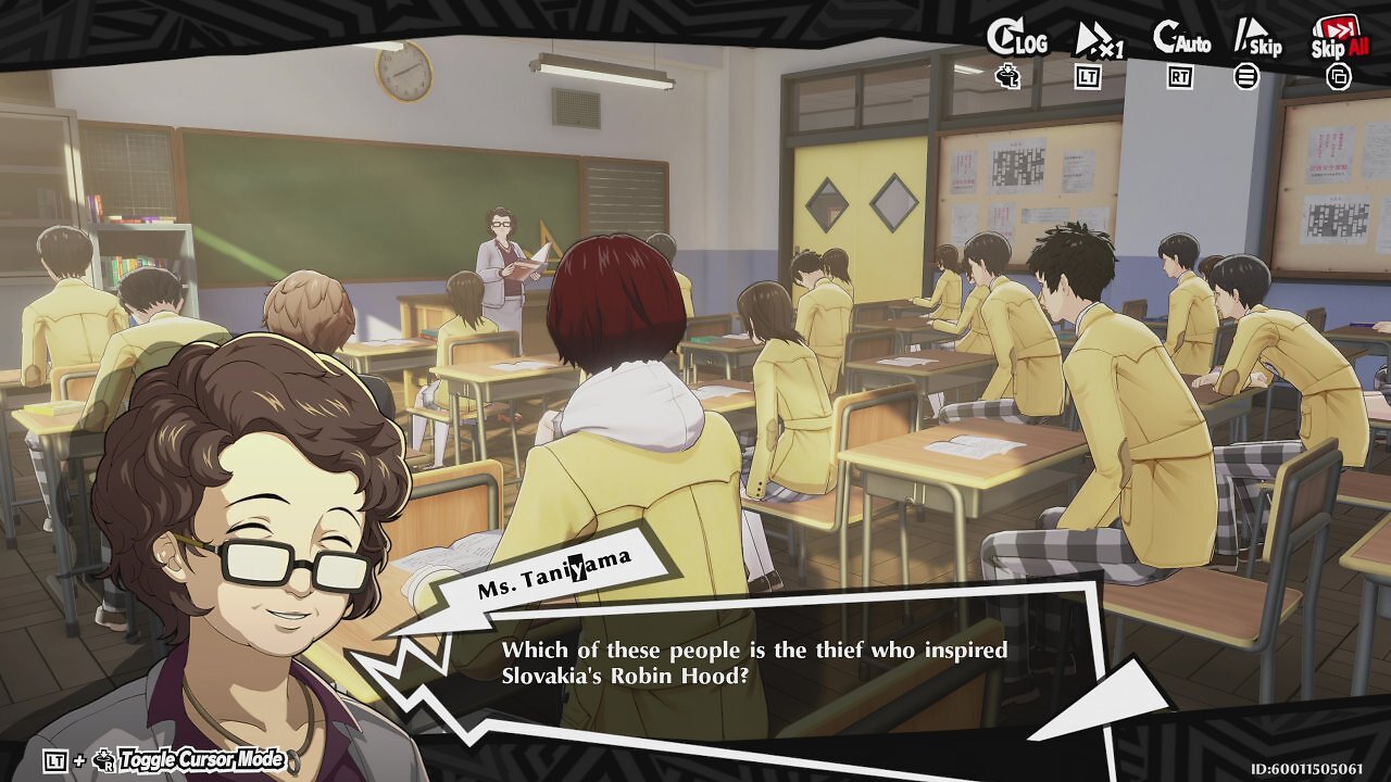 Eine Unterrichtsstunde in Persona 5: The Phantom X