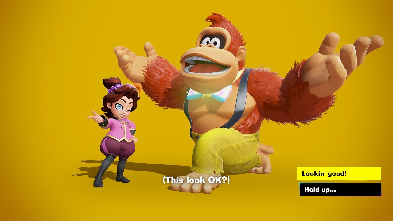 Unterschiedliche Outfits für Donkey Kong und Pauline bringen besondere Zusatzfähigkeiten mit sich.