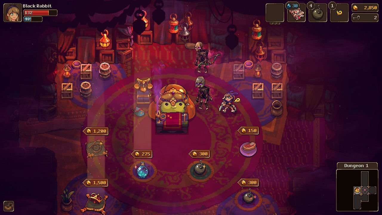 [24/07/2025] Beim Händler geben wir gesammeltes Gold für Tränke, Items und Upgrades aus.