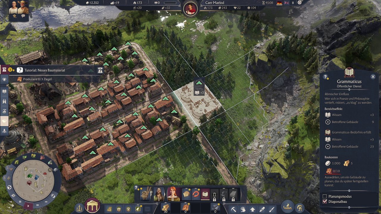 Wenn man in Albion Mercantoren ansiedelt, wollen sie viele römische Dinge wie den Grammaticus.