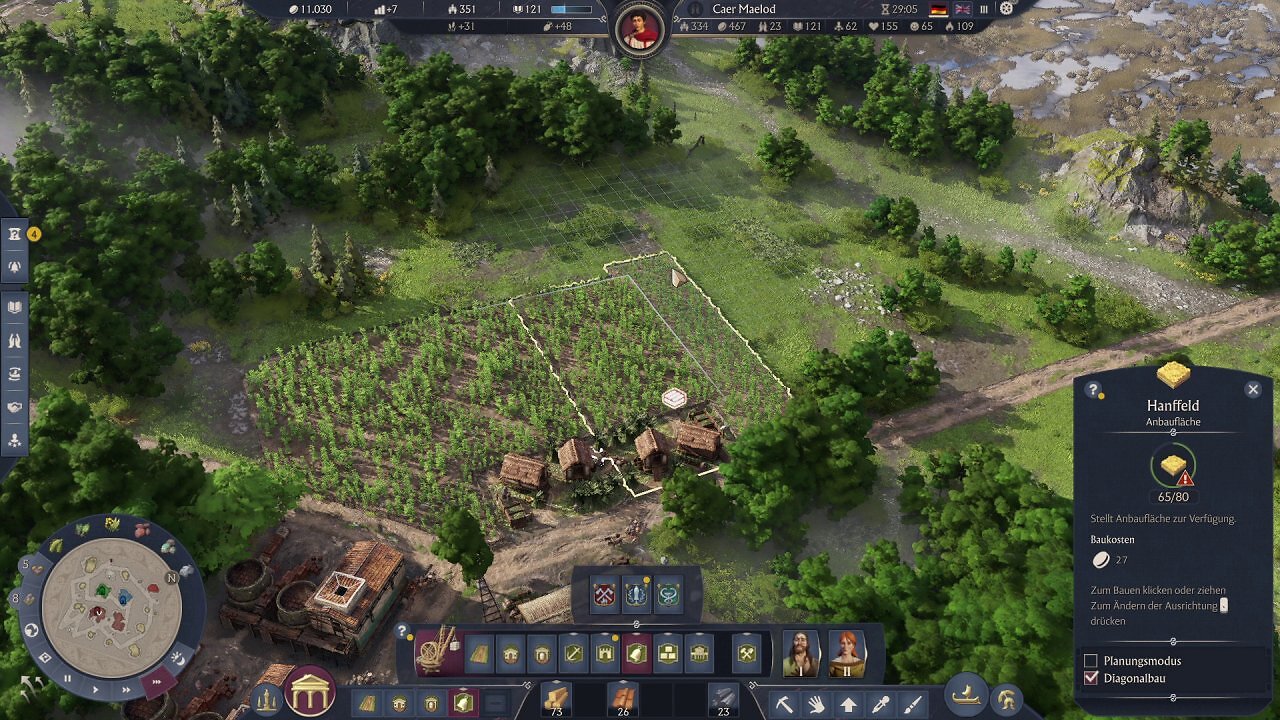 Auch in Albion wird Hanf angebaut, teilweise aber für andere Waren weiterverarbeitet.