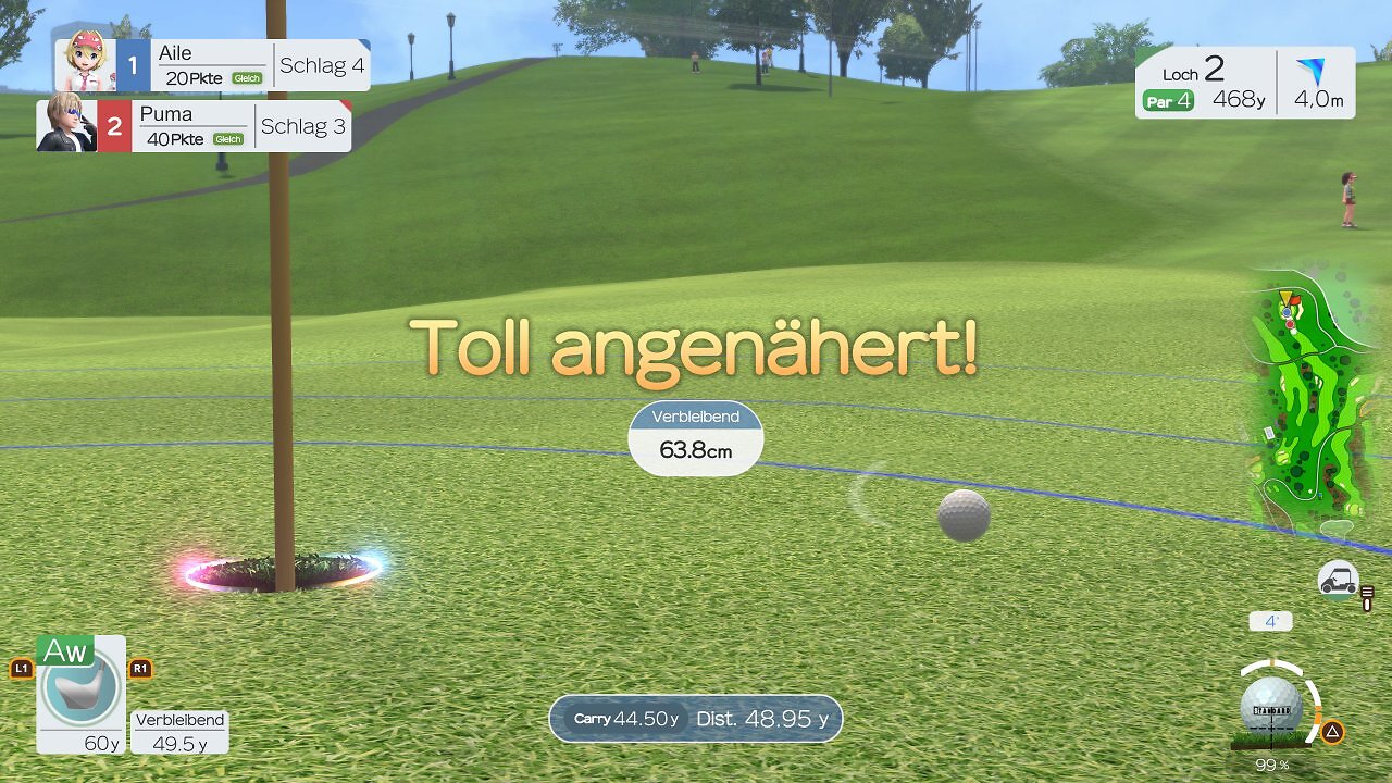 [03/09/2025] Je näher der Ball am Loch ist, desto besser auch das Feedback.