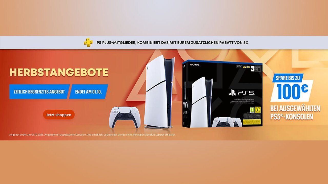 PS5-Herbstangebote: Bis 100 Euro beim Konsolenkauf sparen