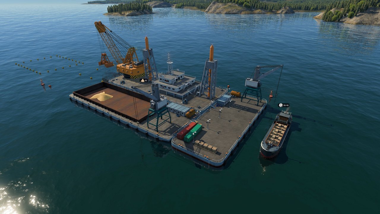 [03/09/2025] Offshore-Industrien wie dieser Sandbagger haben teilweise bereits integrierte Anlegestellen für unsere Schiffe.