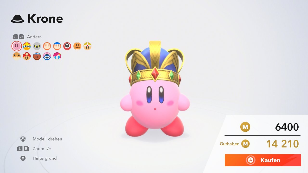 [18/11/2025] König Kirby - Die Krone ist nur eins von vielen anderen Accessoires, die ihr für eure Rider kaufen könnt.