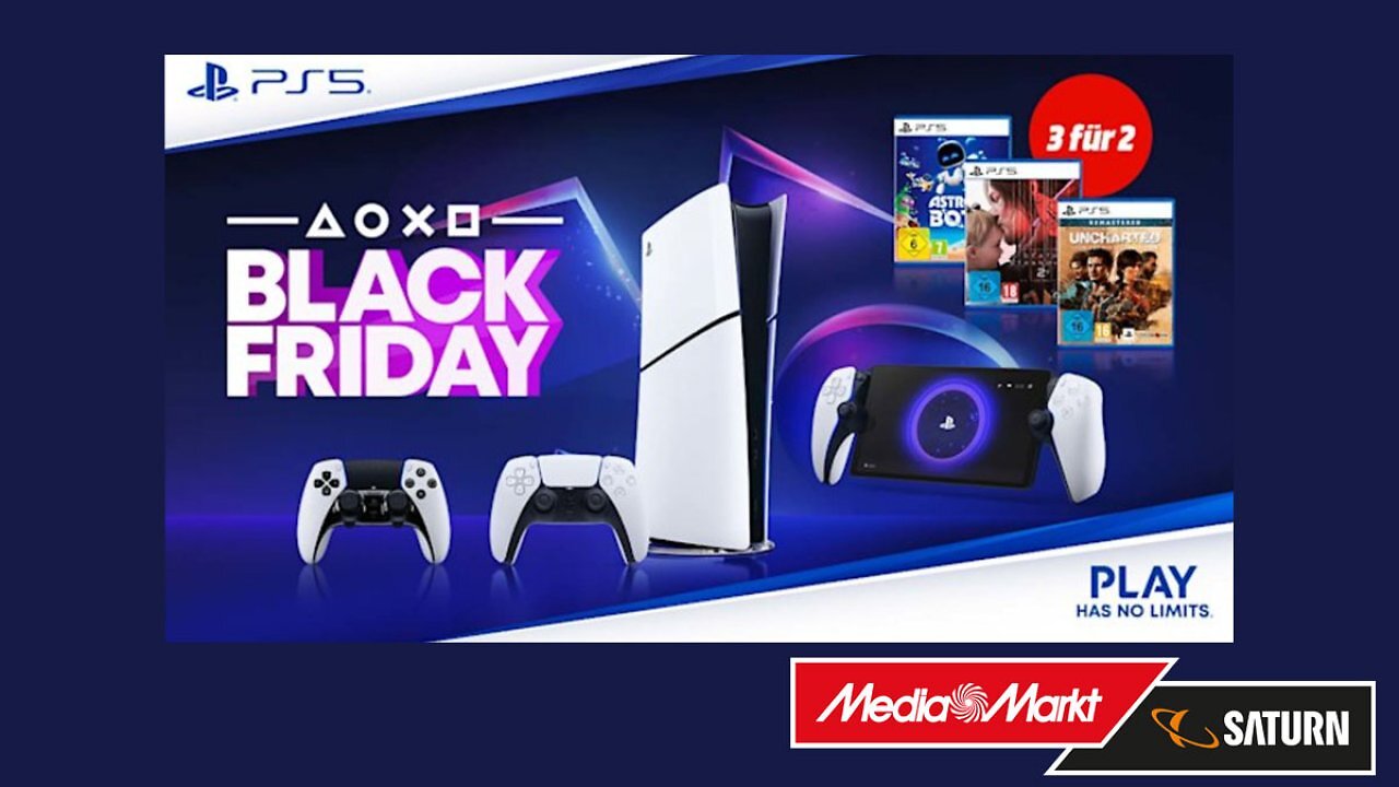 PS5 Black Friday Deals: Nur bei MediaMarkt gibt's hohe Rabatte bis 70% und Gratis-Spiele - bis 30.11.