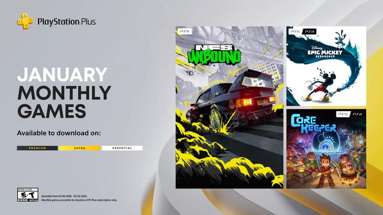 [01/01/2026] Die drei neuen Spiele des PS Plus Essential-Abos wurden angekündet.