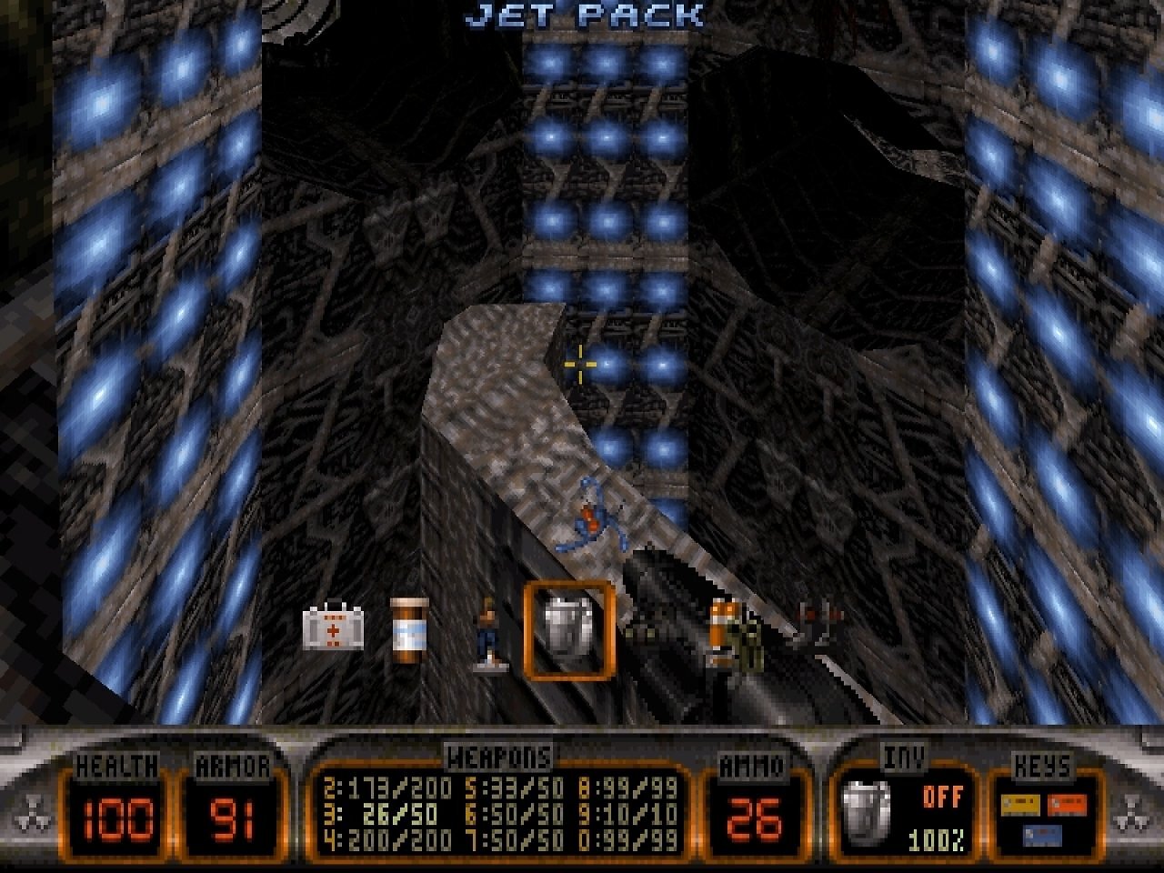 [08/02/2026] Anders als in Doom gibt's in Duke Nukem 3D ein Inventar. Dort bleiben eure Items, bis ihr sie wirklich braucht.