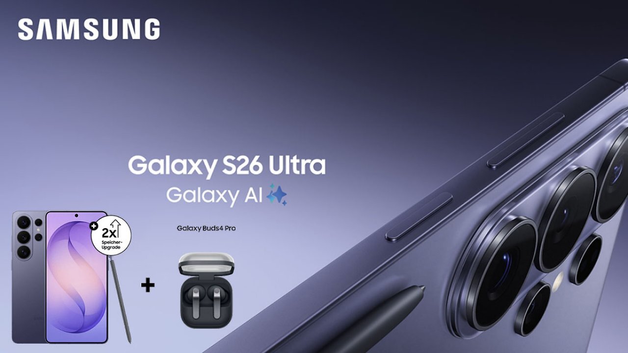 Vodafone-Sensation: Samsung Galaxy S26 Ultra für 1 € - gratis dazu Galaxy Buds4 Pro & Speicherupgrade von 256 auf 512 GB