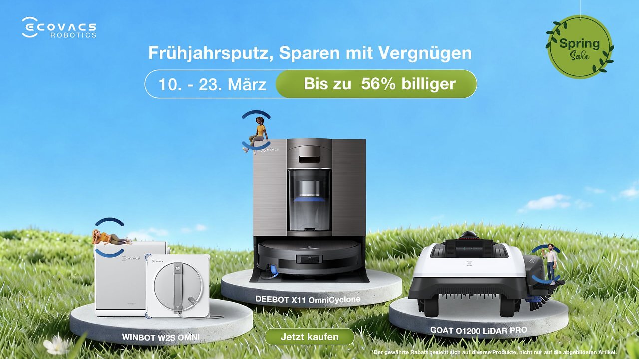 Ecovacs' Frühjahrsaktion mit neuen Robotern für Haushalt und Rasen