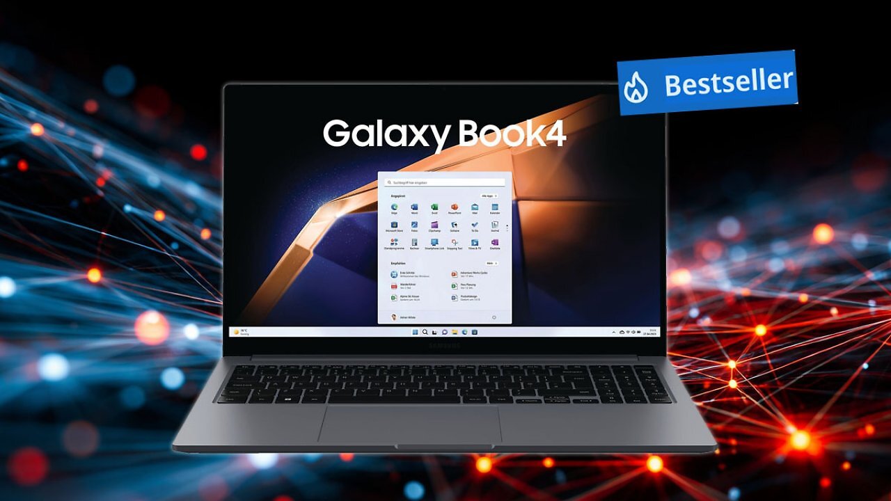 Statt 799€ nur 399€: Samsung Galaxy Book4 mit 15,6 Zoll - meistverkaufter Laptop bei MediaMarkt