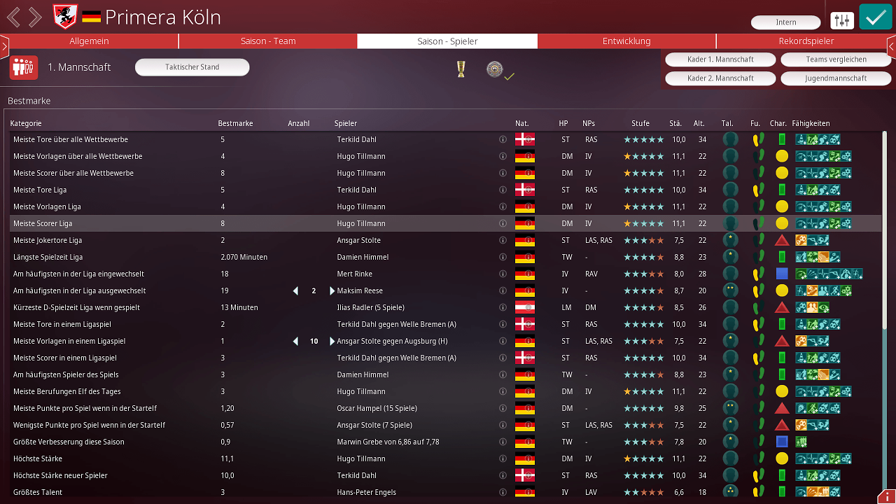 [25/03/2026] Die Darstellung der Vereinsinfos in We Are Football 2027.