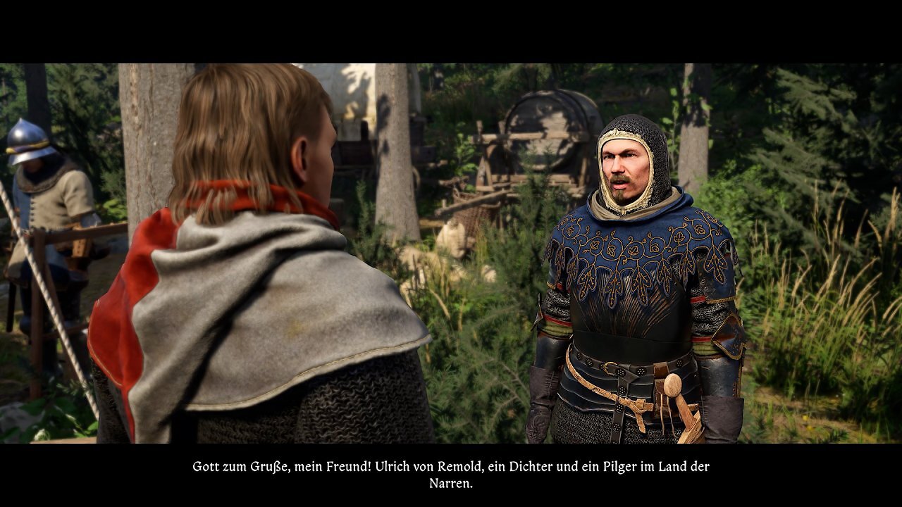 Der Held in KCD 2 trifft auf den Ritter Ulrich von Remold