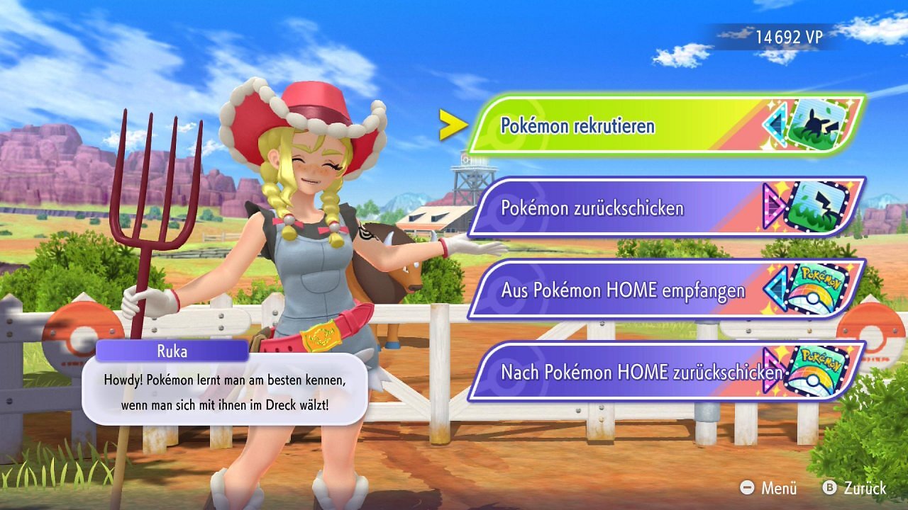 [10/04/2026] Auf der Ranch von Ruka könnt ihr jeden Tag neue Pokémon rekrutieren.