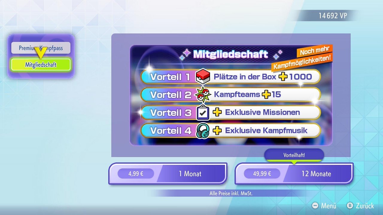 [10/04/2026] Neben dem Battle Pass könnt ihr auch noch eine kostenpflichtige Mitgliedschaft abonnieren, die euch diverse Vorteile bietet.