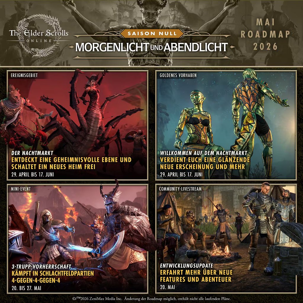 [04/05/2026] Roadmap: Alle TESO-Events im Mai im Überblick.