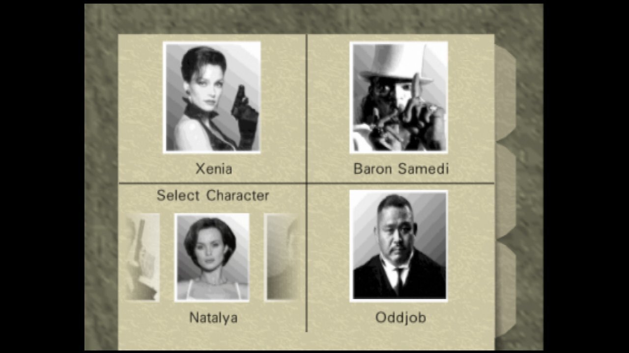 Screenshot aus dem Menü von GoldenEye 007