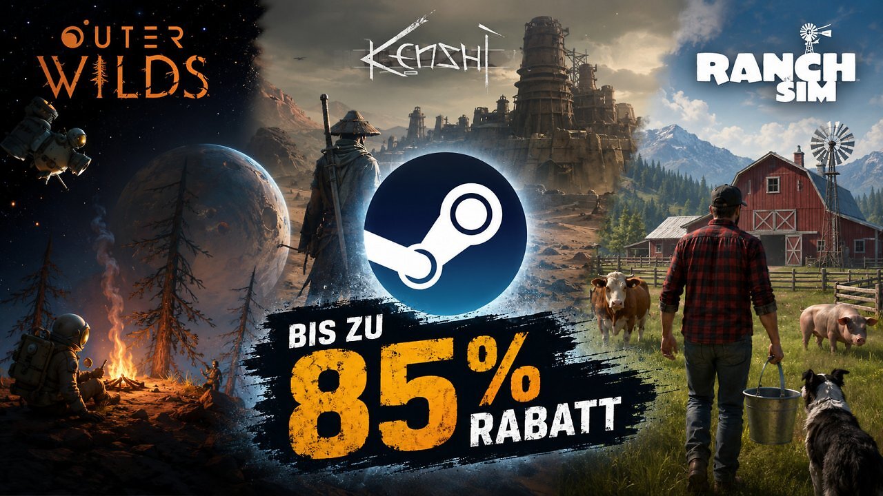 [26/05/2026] Im aktuellen Midweek Sale von Steam gibt es einige Hits zum historischen Tiefpreis.