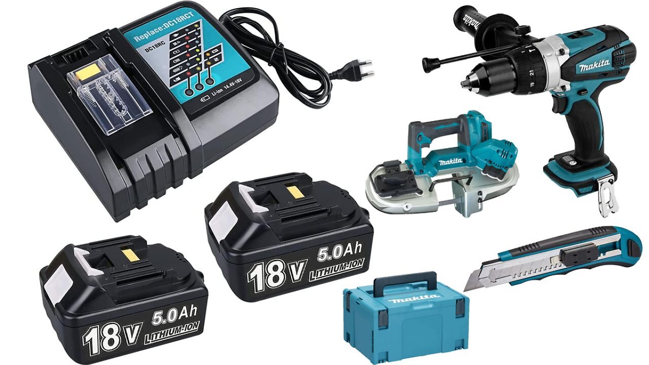 [19/06/2026] Bis Sonntag nur 64,59€ bei Amazon: 2x 18V-Akku 5,0 Ah + Ladegerät für Makita - auch Werkzeug günstiger