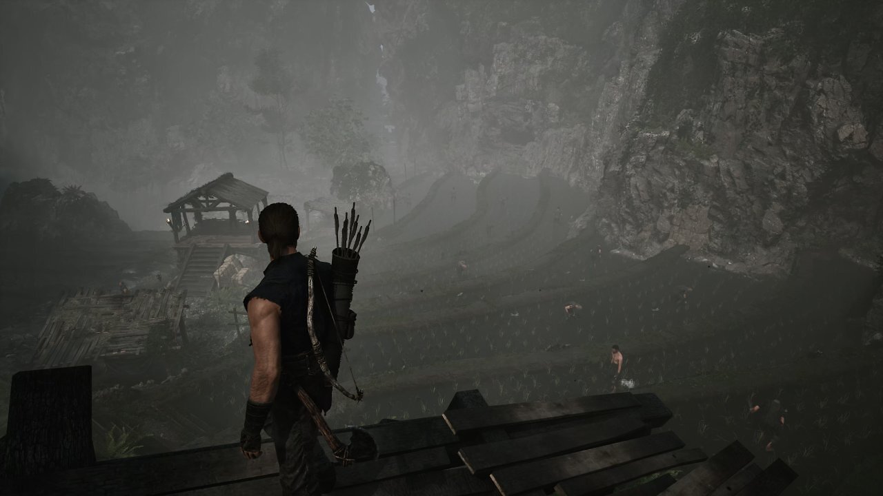 Der Held überblickt die Reisfelder im Gothic Remake.