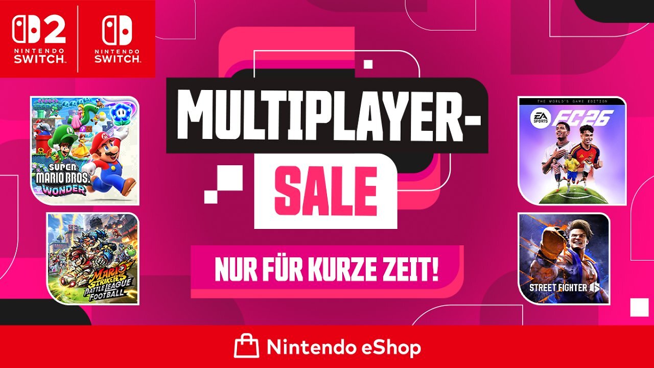 [09/06/2026] Gratis-Monate Nintendo Switch Online und bis zu 60% Rabatt - Das ist der Multiplayer-Sale im Nintendo eShop!