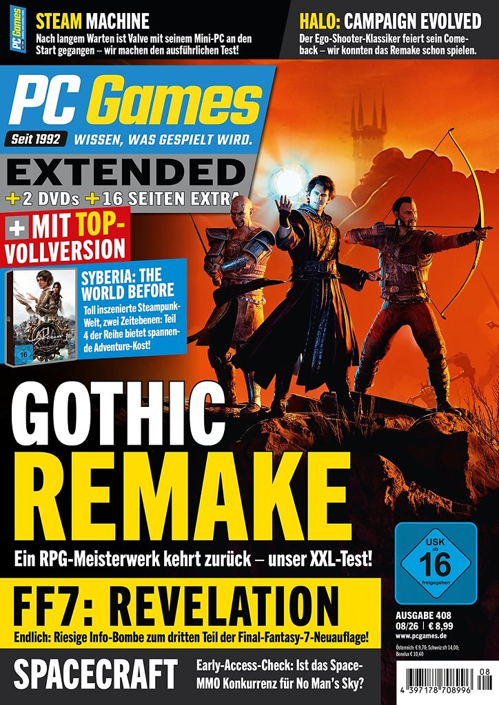 [08/07/2026] Das Cover der PC Games Extended 08/26
