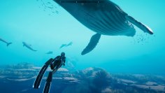 Naturbewusstsein wecken und dabei gleichzeitig Wissen für die Ozeane vermitteln: Genau darum geht es im storygetriebenen Öko-Adventure Beyond Blue, das unter anderem Material aus der Doku Unser Blauer Planet 2 verwendet.