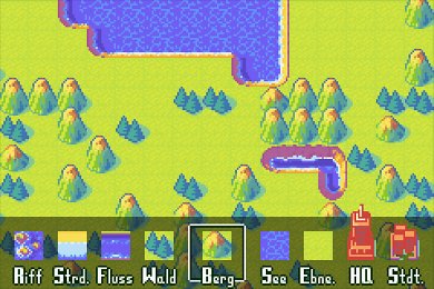 Mittels des sympathisch einfach zu bedienenden
Editors könnt ihr euch in den beiden GBA-Teilen schnell eure eigenen Schlachten basteln.