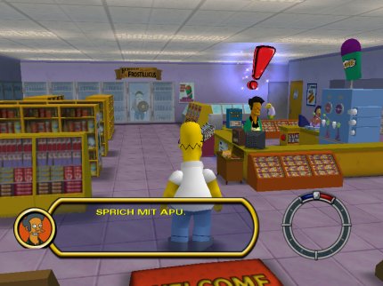 Déjà Vu! Fans der Serienvorlage erkennen zahlreiche Charaktere und Kulissen direkt wieder, beispielsweise den Kwik-E-Mart und dessen Betreiber Apu.