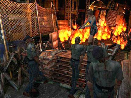 Jill Valentine gegen Zombiehorden in Raccoon City in Resident Evil 3: Nemesis.