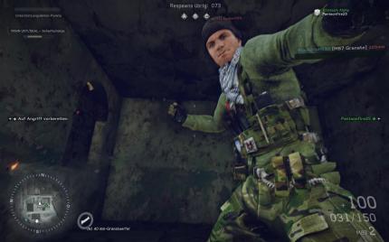 Autsch, das tut weh: In Warfighter tragen unsere Supersoldaten Miniäxte mit sich.