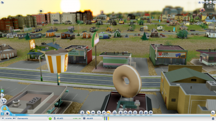 Hat man seine Stadt fertig gebaut, kann man sich zurücklehnen und den Sims beim Wuseln zuschauen. 