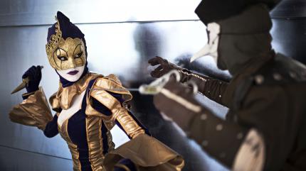 Cosplayer und Promoter brauchen manchmal einen Moment, um sich in Pose zu werfen - gebt ihnen die Zeit.