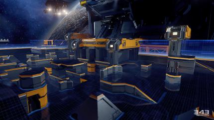 Die Halo 5 Guardians Multiplayer Map Crossfire ist eSport pur: Sie verzichtet auf Texturen und Blingbling.