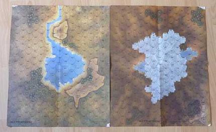 Typische Battletech-Karte.
etwas großer als zwei mal A3 und gut geeignet für eine Schlacht 'Lanze vs. Lanze' also 4 vs 4