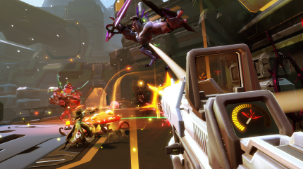 Vom Gameplay her erinnert Battleborn an den Vorgänger Borderlands: Die Gefechte machen einfach nur Laune und gehen schnell von der Hand.