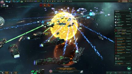 Gerade bei der Detailansicht der Kämpfe ruckelt Stellaris gewaltig.