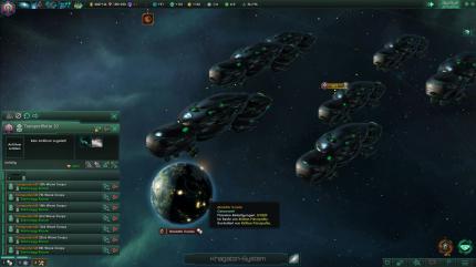 Bodentruppen werden in Stellaris mit wehrlosen Transportschiffen zu Planeten gekarrt, wo sie die Verteidiger niederringen.