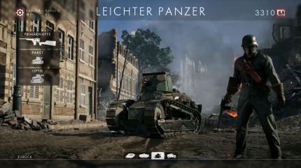 Battlefield 1: Der leichte Panzer bietet nur für einen Mann Platz, ist aber vielseitig einsetzbar