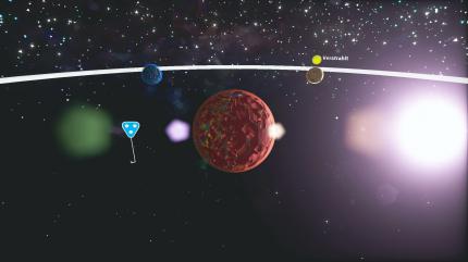 Habt ihr mit eurem Shuttle euren Planeten verlassen, könnt ihr euch aussuchen, welchen Himmelskörper ihr als nächstes besuchen wollt.