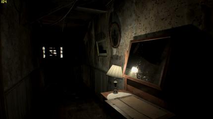 Eine vereinfachte Reflexion im Spiegel rechts im Bild bei Resident Evil 7