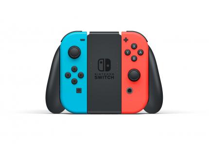 Die Joy-Cons in Kombination mit dem Griff.