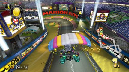 Egal ob an Decken, Wänden und unter Wasser fahren oder durch die Luft fliegen: in Mario Kart 8 Deluxe ist das alles möglich!