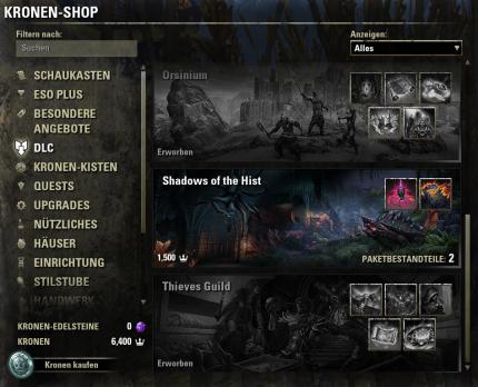 TESO: Morrwind - Die kostenpflichtigen DLCs sind für alle Spieler interessant, die kein ESO-Plus-Abo abschließen wollen.