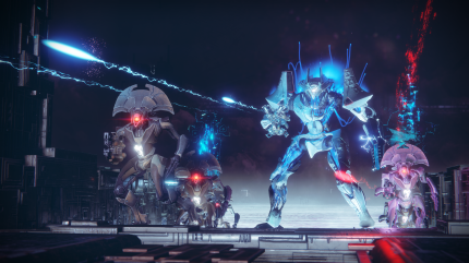 Der Endboss des Strikes 'The Inverted Spire' mitsamt seinem Gefolge.
