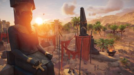 Ganz so schön wie auf den bearbeiteten Screenshots sieht Assassin's Creed Origins auf der Xbox One X aktuell noch nicht aus.