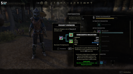 TESO Morrowind: Fähigkeiten lassen sich verbessern, wobei ihr euch oft zwischen zwei Varianten entscheiden müsst.
