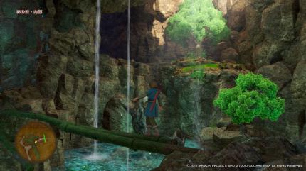 Die Welt von Dragon Quest 11 ist extrem detailliert und liebevoll gestaltet. Lichteinfall, Vegetation und Felsstruktur sorgen für ein überzeugendes Gesamtbild und viel Atmosphäre.